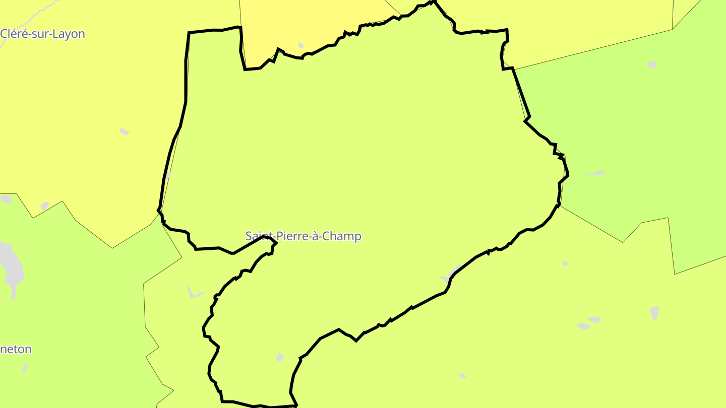 Carte des prix de l'immobilier Saint-Pierre-à-Champ