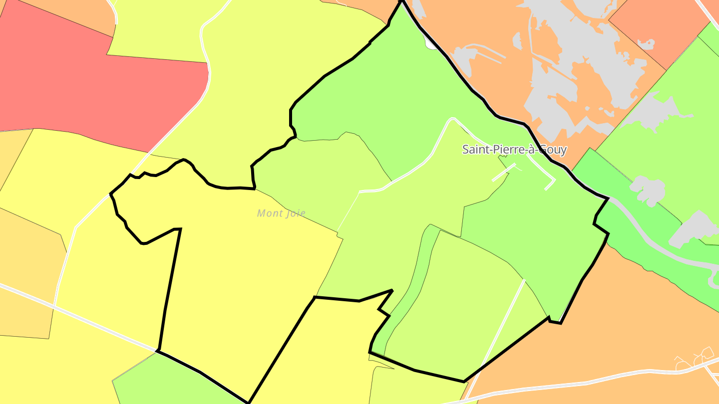 Carte des prix de l'immobilier Saint-Pierre-à-Gouy
