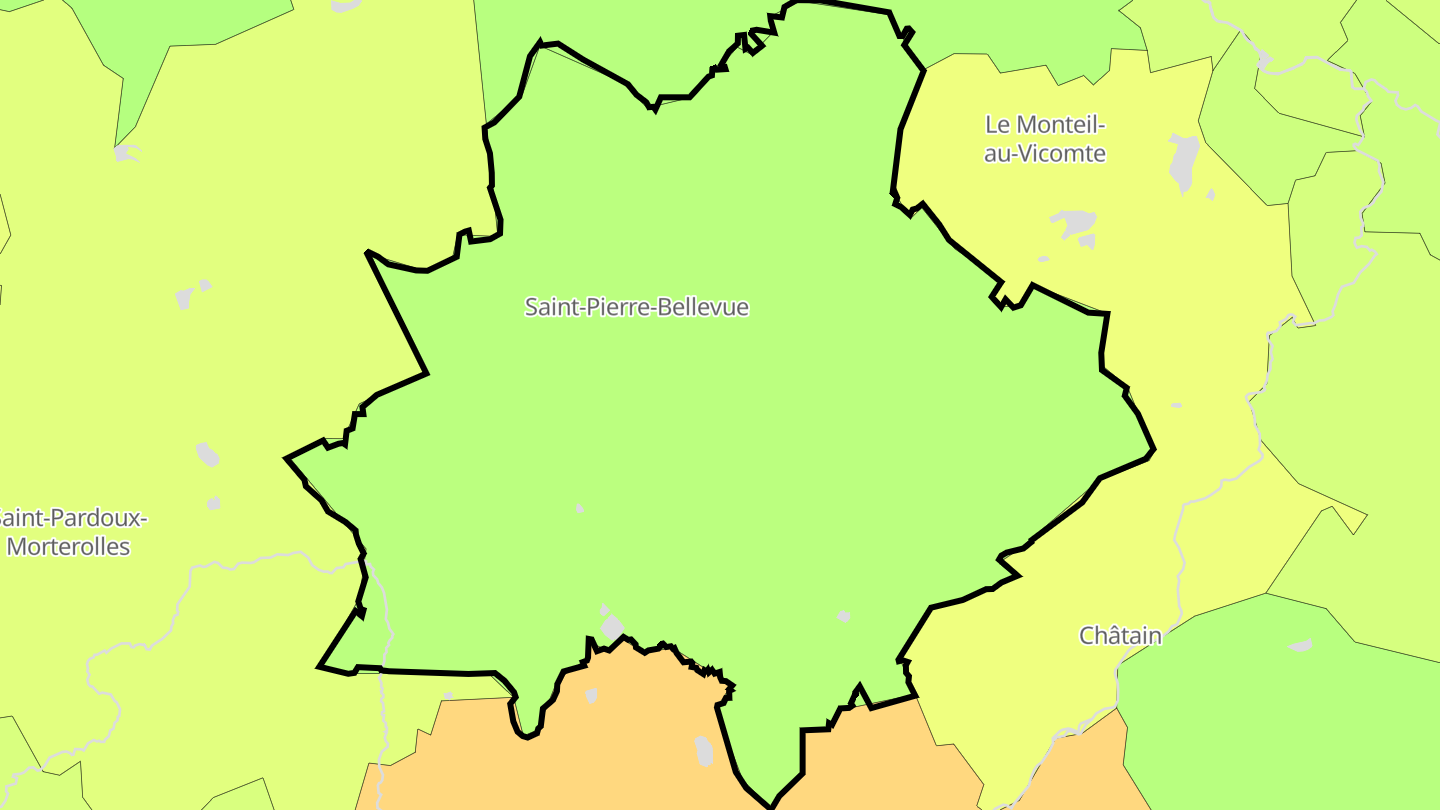Carte des prix de l'immobilier Saint-Pierre-Bellevue