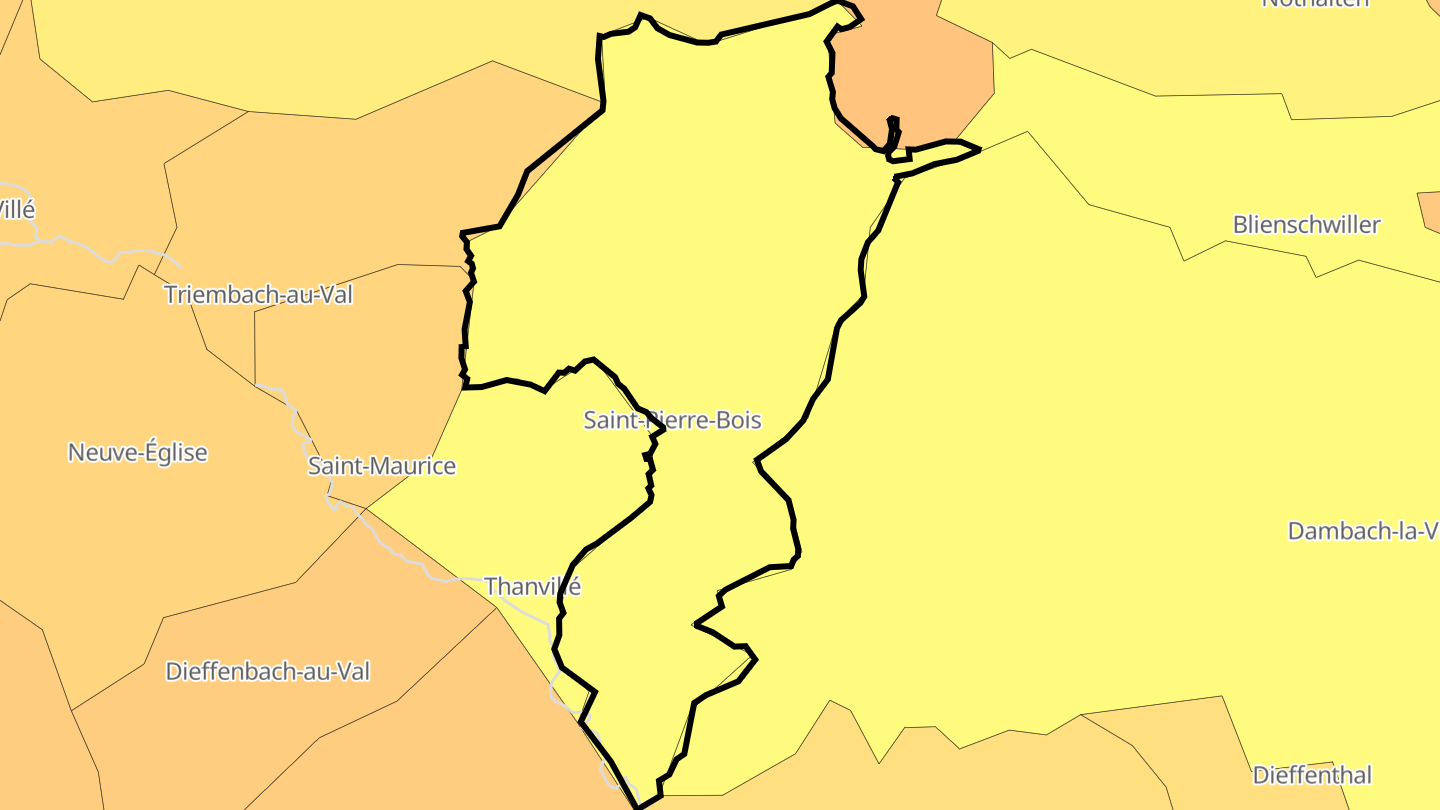 Carte des prix de l'immobilier Saint-Pierre-Bois