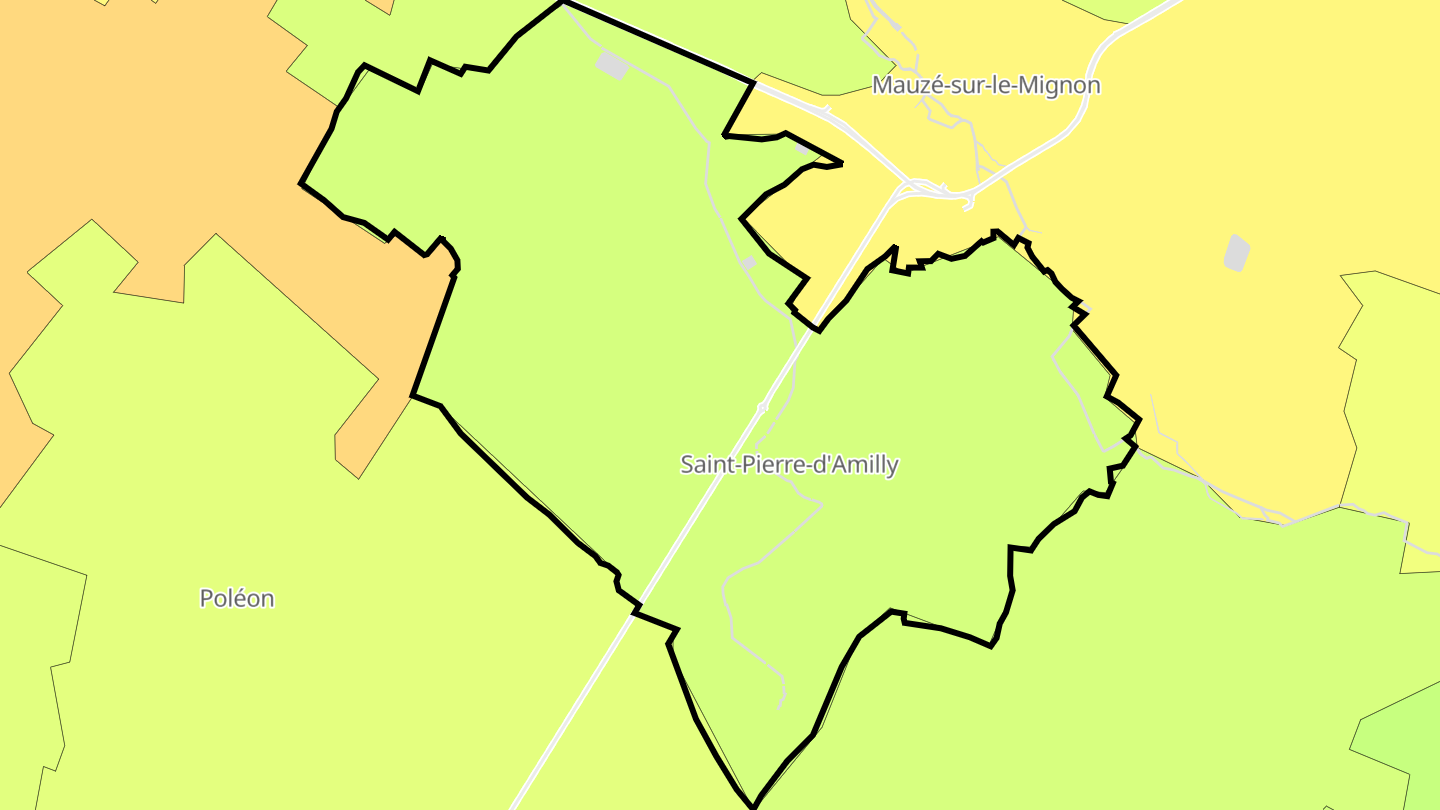Carte des prix de l'immobilier Saint-Pierre-d'Amilly
