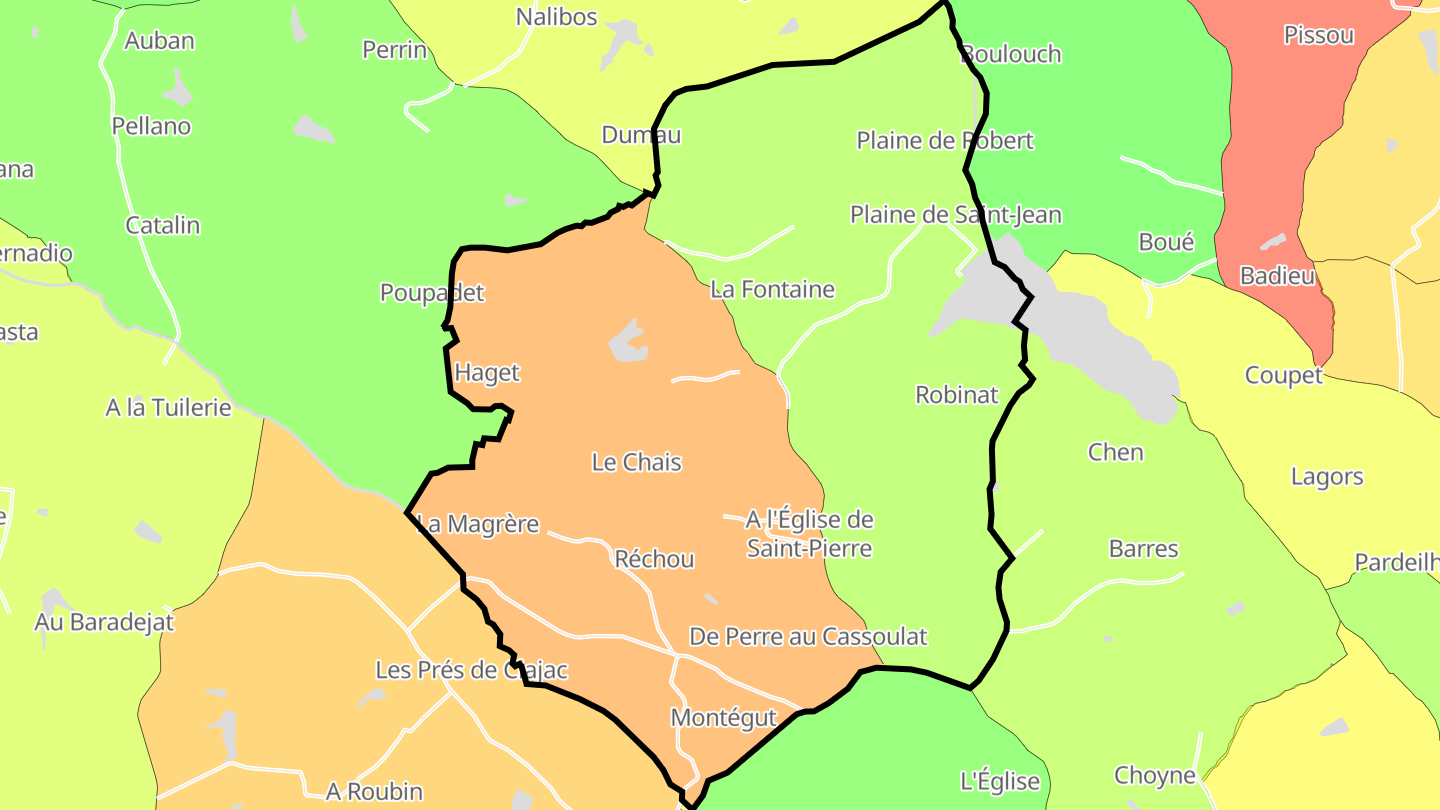 Carte des prix de l'immobilier Saint-Pierre-d'Aubézies