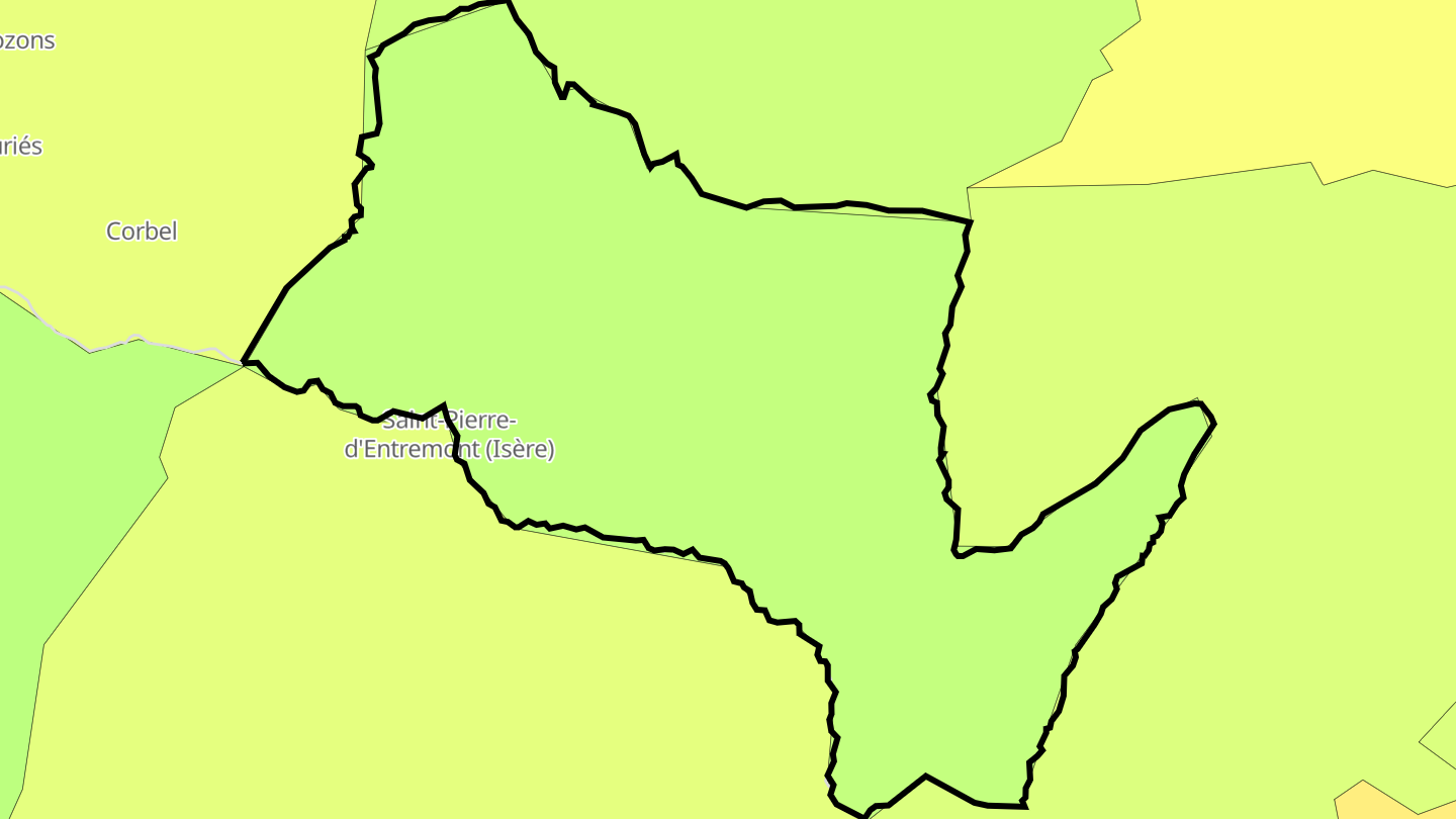 Carte des prix de l'immobilier Saint-Pierre-d'Entremont