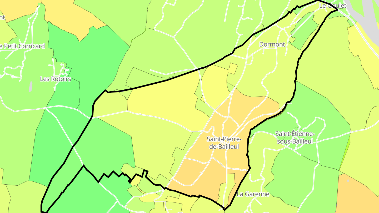 Carte des prix de l'immobilier Saint-Pierre-de-Bailleul