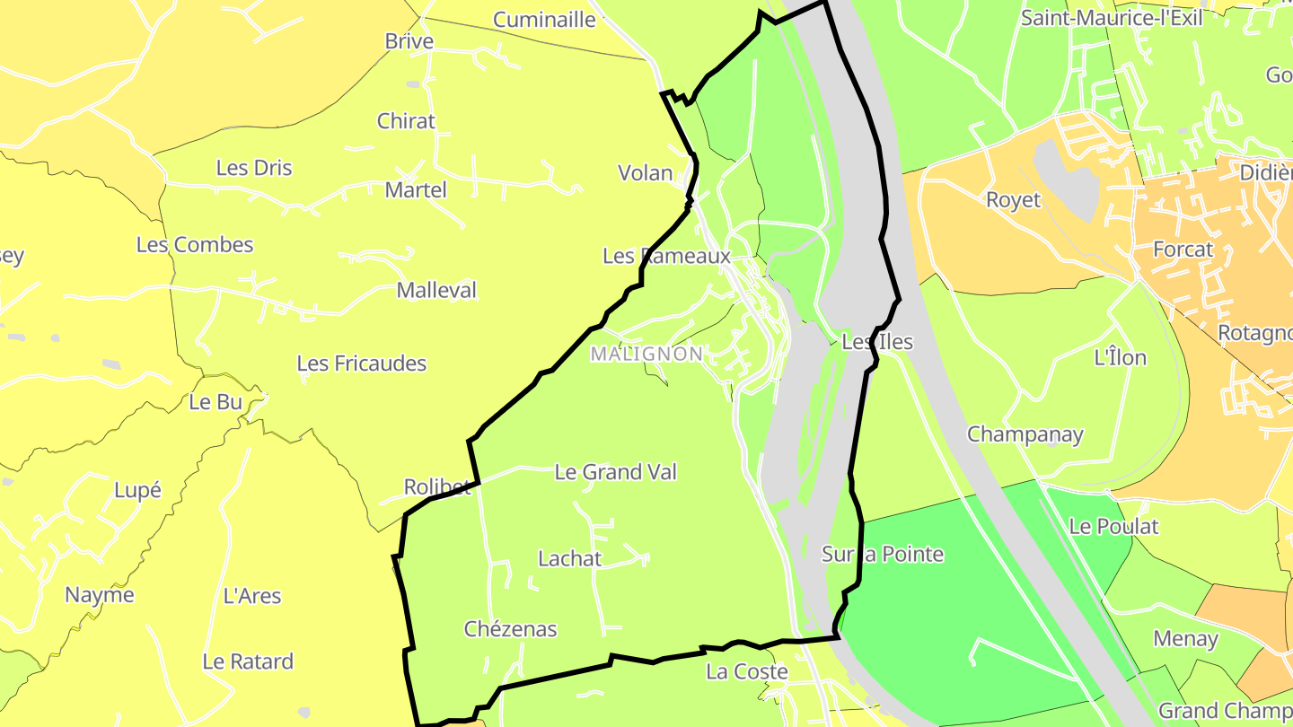 Carte des prix de l'immobilier Saint-Pierre-de-Bœuf