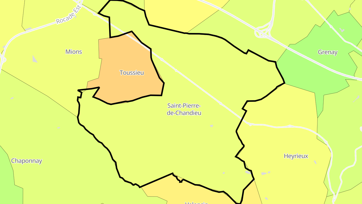 Carte des prix de l'immobilier Saint-Pierre-de-Chandieu