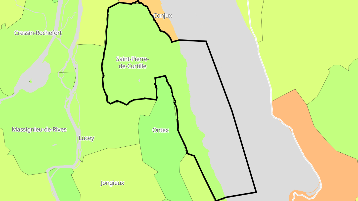 Carte des prix de l'immobilier Saint-Pierre-de-Curtille