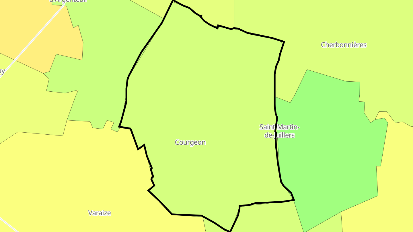 Carte des prix de l'immobilier Saint-Pierre-de-Juillers