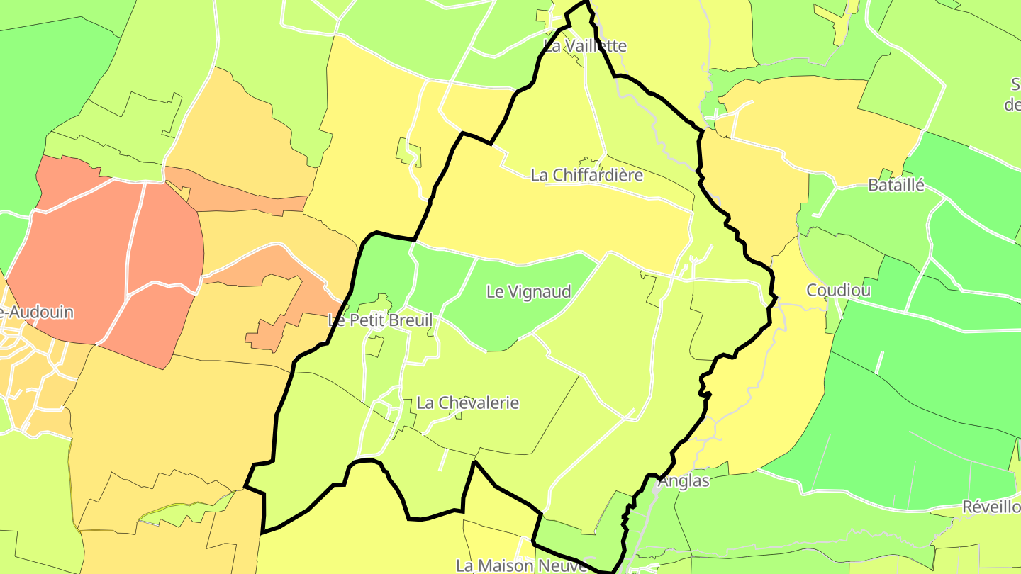 Carte des prix de l'immobilier Saint-Pierre-de-l'Isle