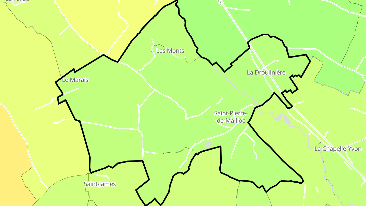 Carte des prix de l'immobilier Saint-Pierre-de-Mailloc