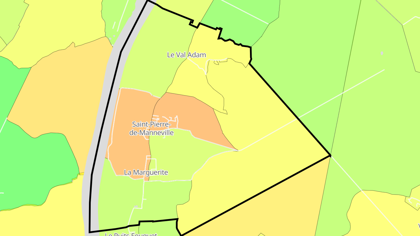 Carte des prix de l'immobilier Saint-Pierre-de-Manneville