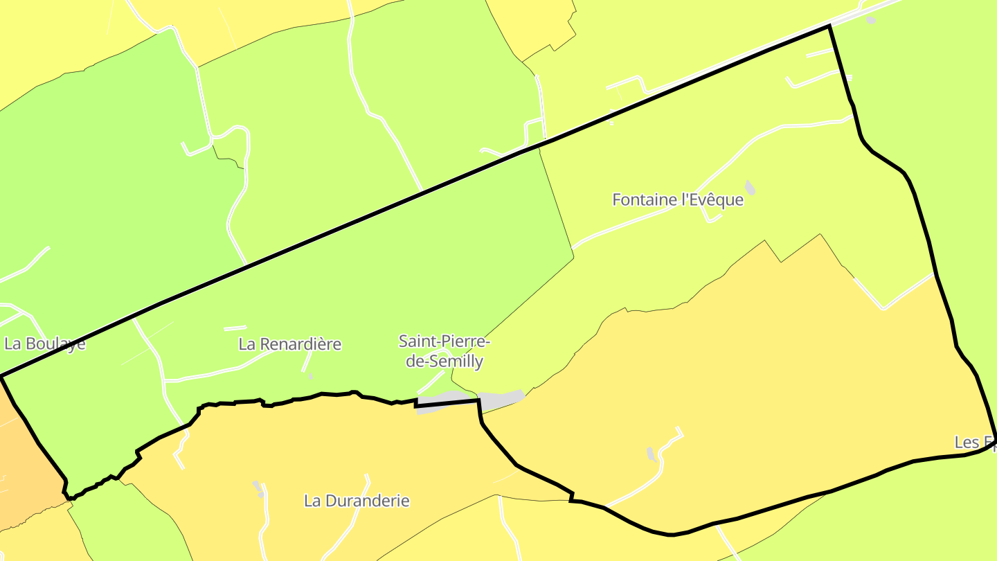 Carte des prix de l'immobilier Saint-Pierre-de-Semilly