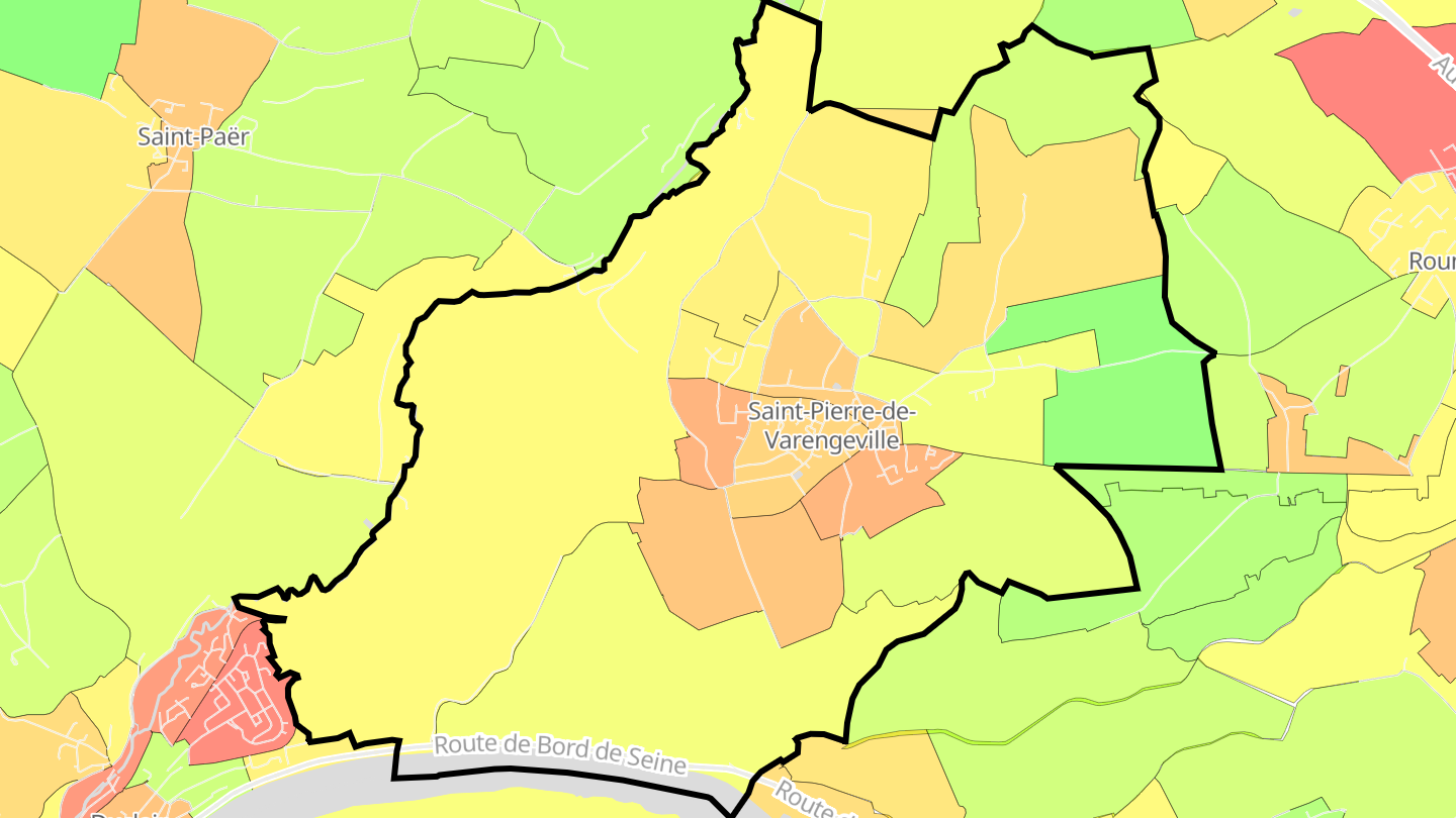 Carte des prix de l'immobilier Saint-Pierre-de-Varengeville
