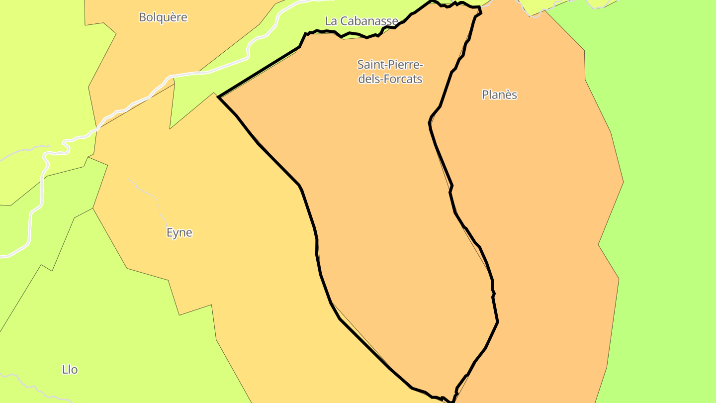 Carte des prix de l'immobilier Saint-Pierre-dels-Forcats