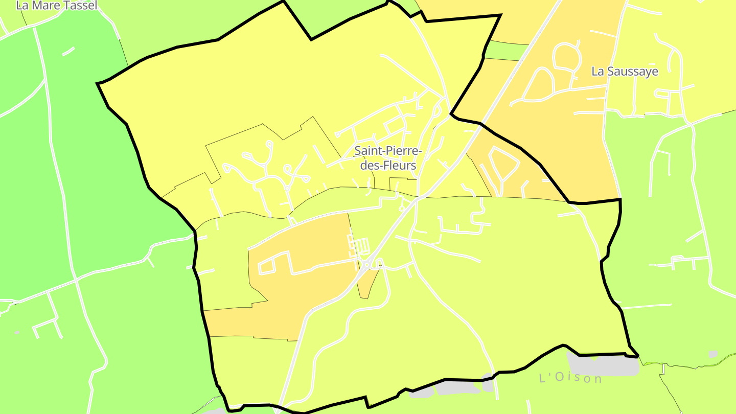 Carte des prix de l'immobilier Saint-Pierre-des-Fleurs