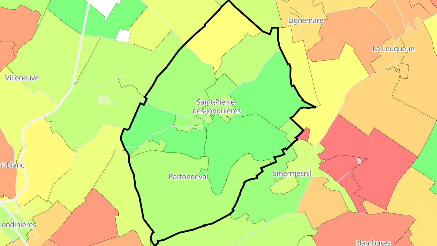Carte des prix de l'immobilier Saint-Pierre-des-Jonquières
