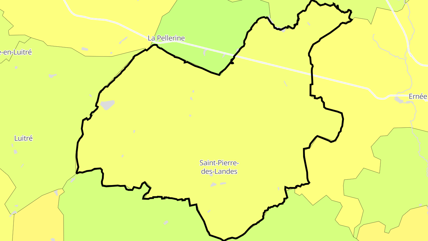 Carte des prix de l'immobilier Saint-Pierre-des-Landes