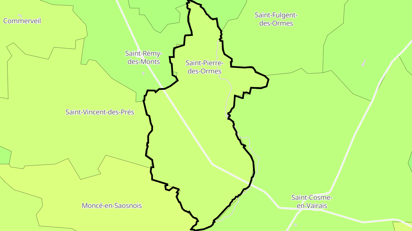 Carte des prix de l'immobilier Saint-Pierre-des-Ormes