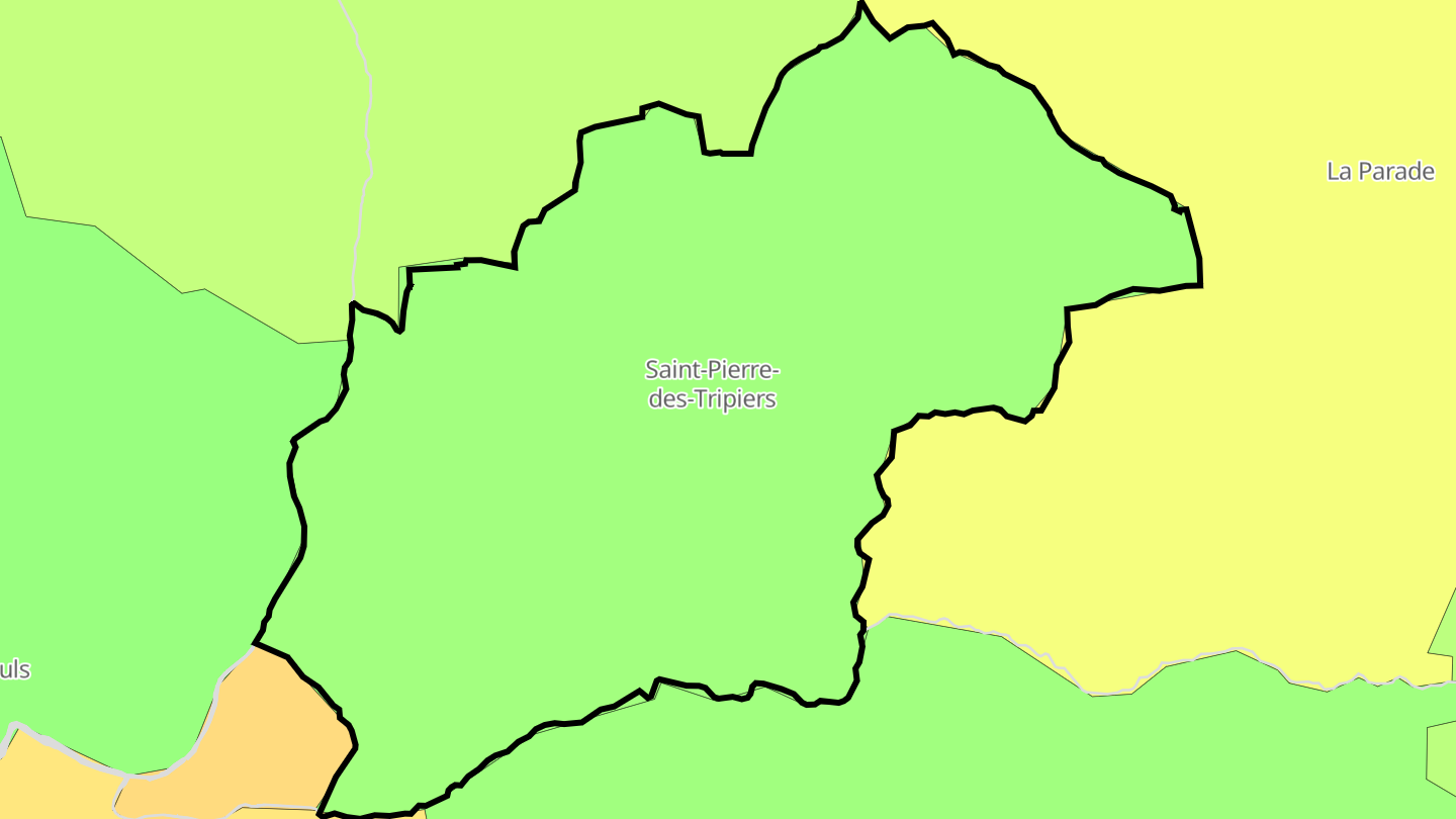 Carte des prix de l'immobilier Saint-Pierre-des-Tripiers