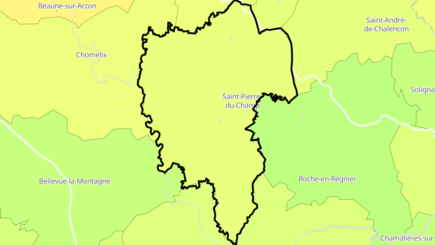 Carte des prix de l'immobilier Saint-Pierre-du-Champ