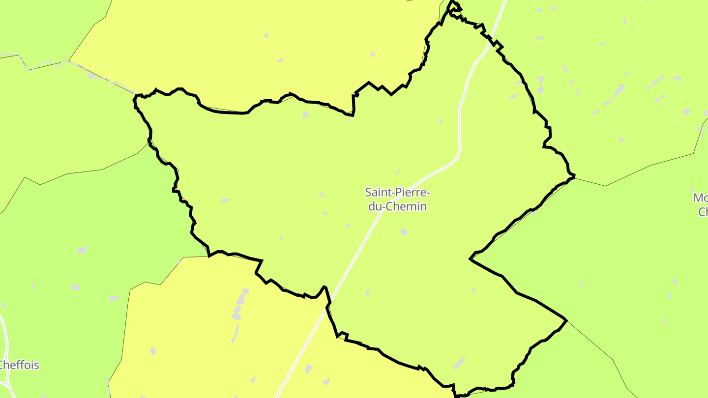 Carte des prix de l'immobilier Saint-Pierre-du-Chemin