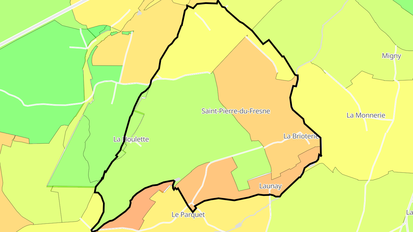 Carte des prix de l'immobilier Saint-Pierre-du-Fresne