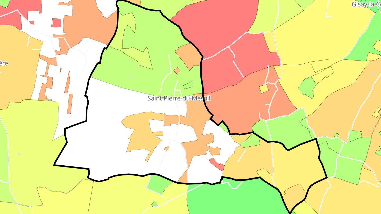 Carte des prix de l'immobilier Saint-Pierre-du-Mesnil