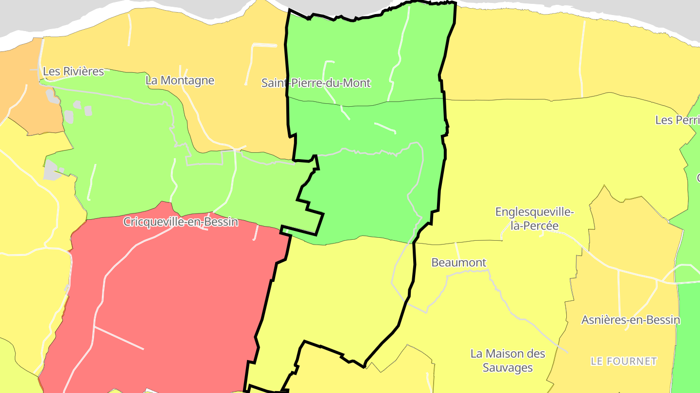Carte des prix de l'immobilier Saint-Pierre-du-Mont