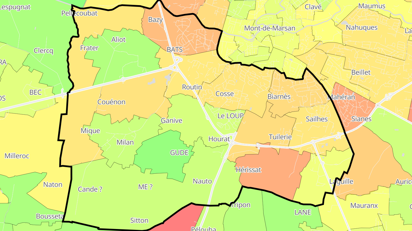 Carte des prix de l'immobilier Saint-Pierre-du-Mont