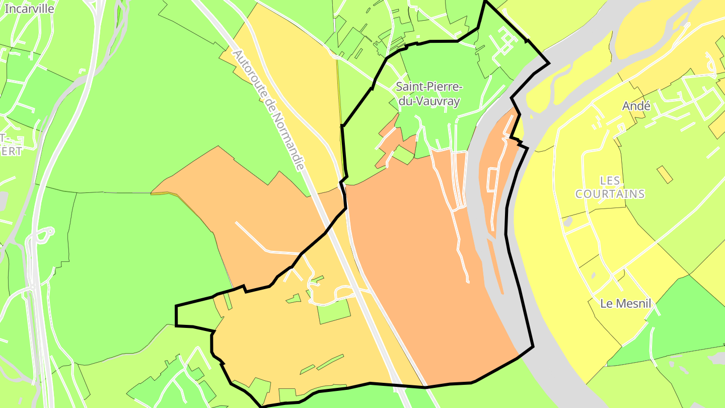 Carte des prix de l'immobilier Saint-Pierre-du-Vauvray