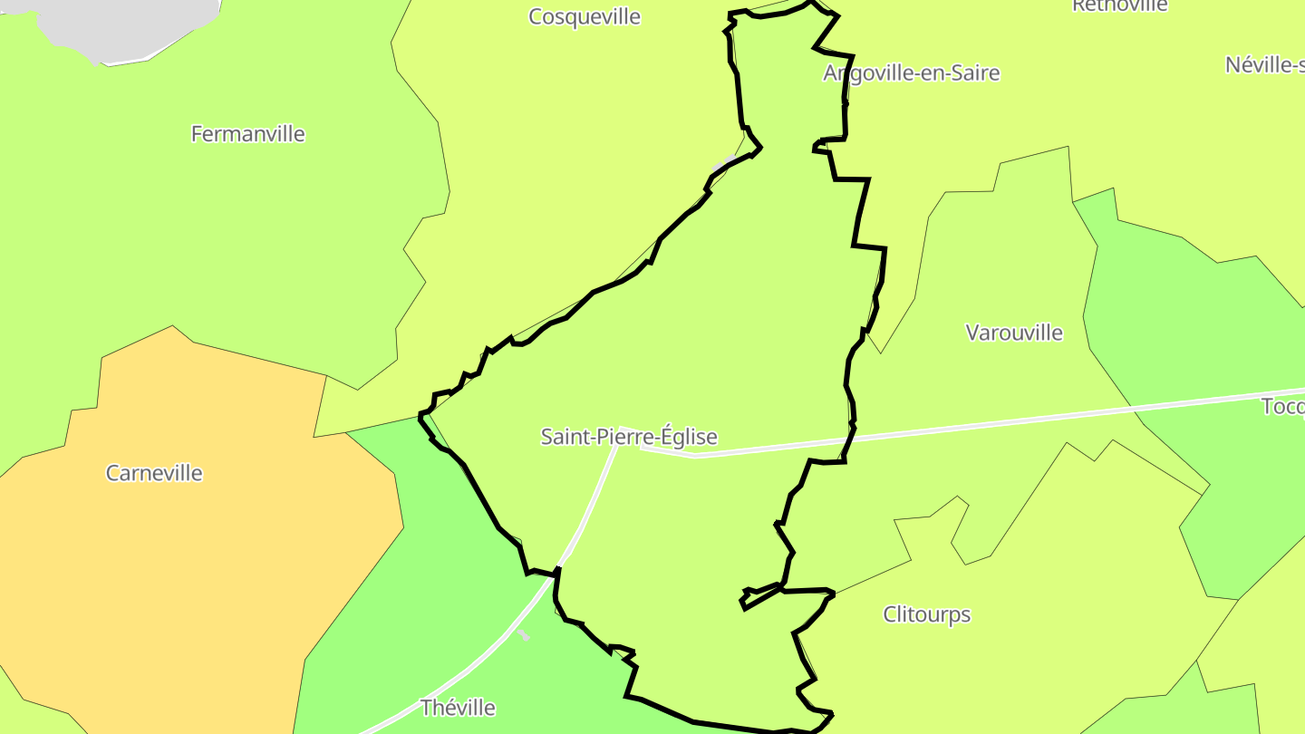 Carte des prix de l'immobilier Saint-Pierre-Église