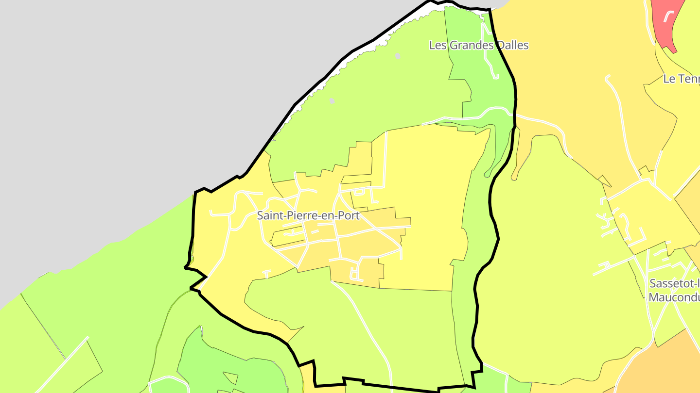 Carte des prix de l'immobilier Saint-Pierre-en-Port