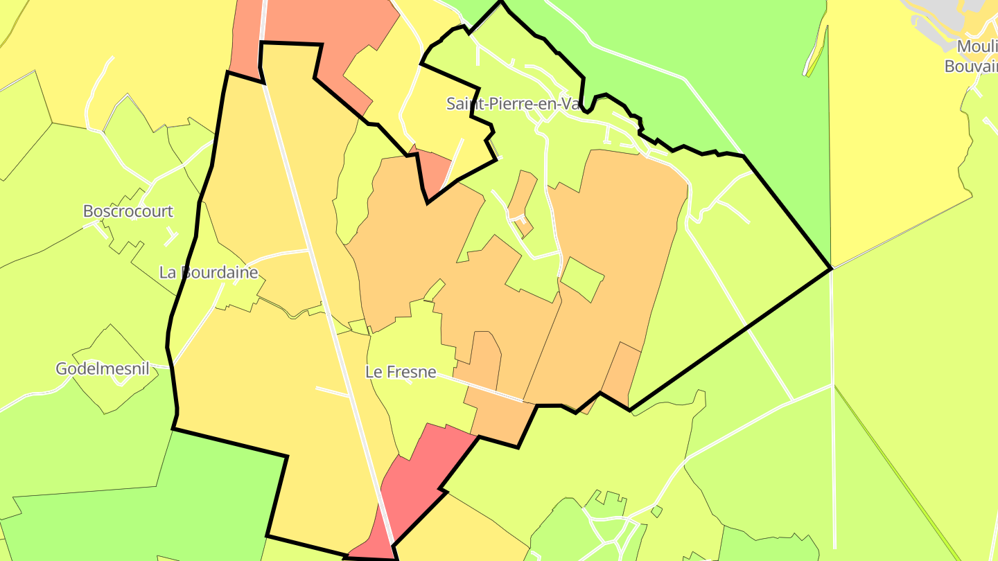 Carte des prix de l'immobilier Saint-Pierre-en-Val