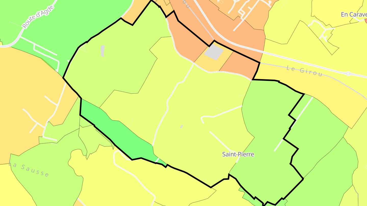 Carte des prix de l'immobilier Saint-Pierre