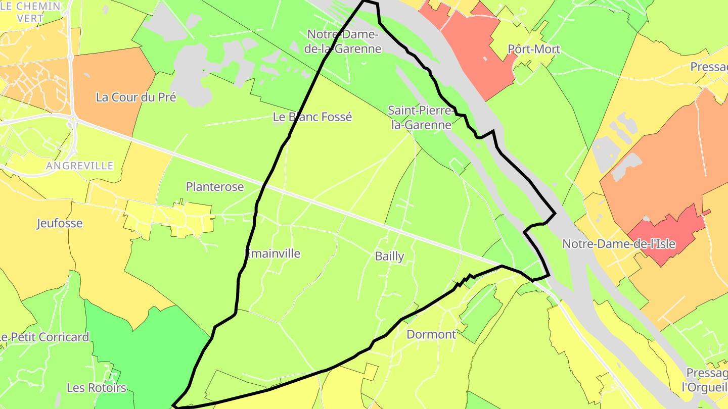 Carte des prix de l'immobilier Saint-Pierre-la-Garenne