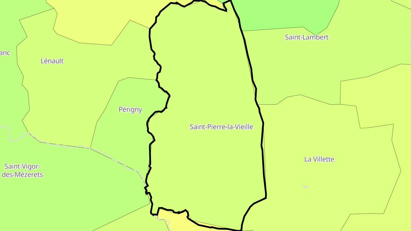 Carte des prix de l'immobilier Saint-Pierre-la-Vieille