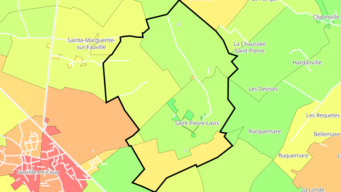 Carte des prix de l'immobilier Saint-Pierre-Lavis
