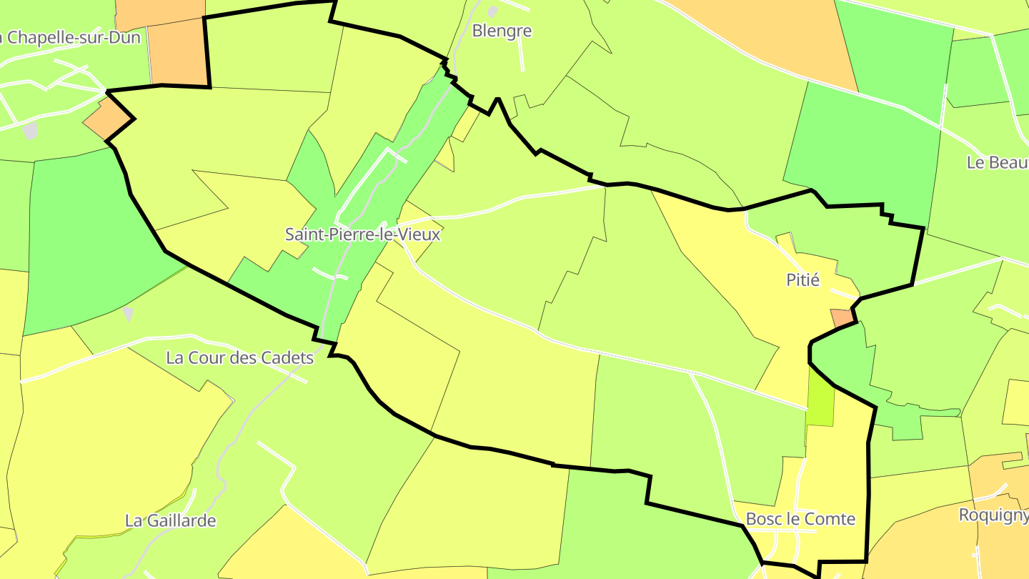 Carte des prix de l'immobilier Saint-Pierre-le-Vieux