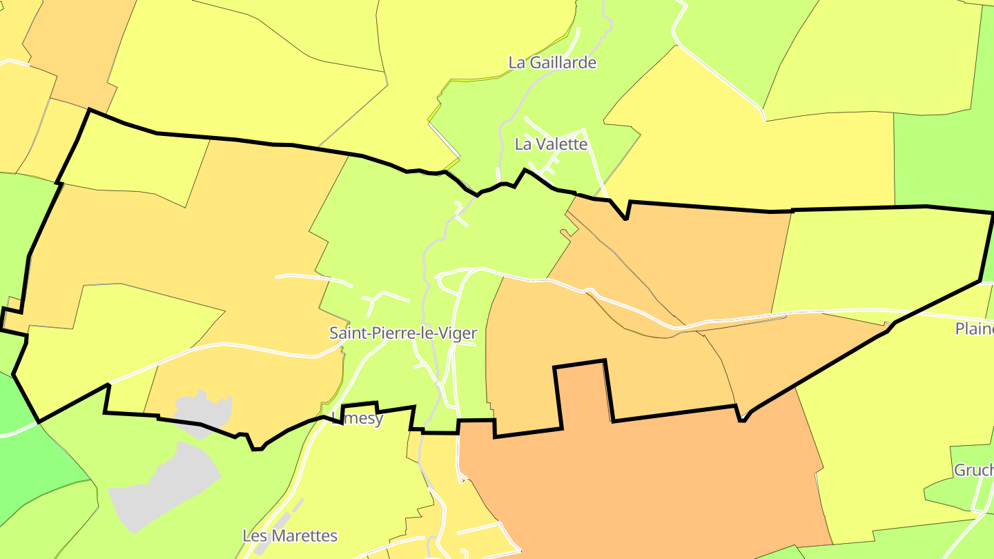 Carte des prix de l'immobilier Saint-Pierre-le-Viger