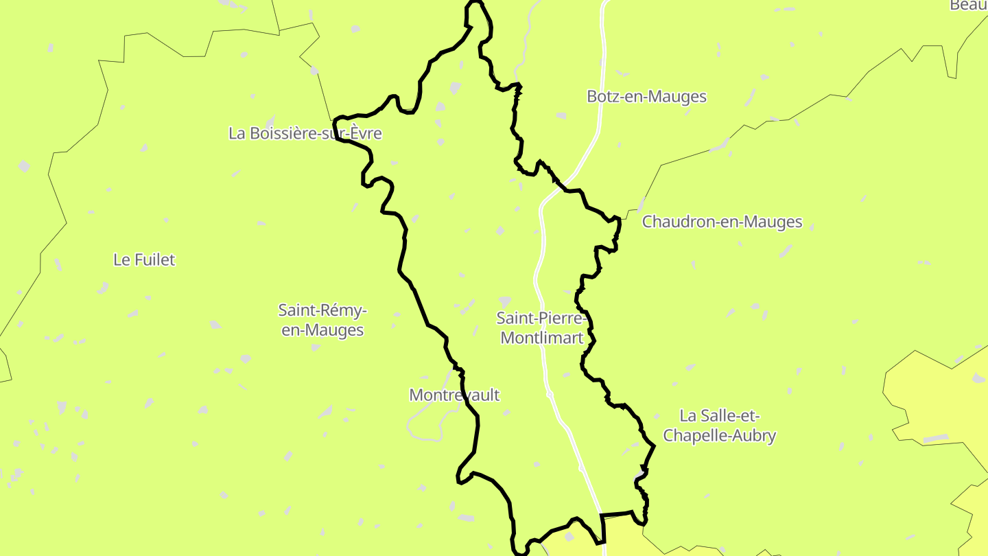 Carte des prix de l'immobilier Saint-Pierre-Montlimart