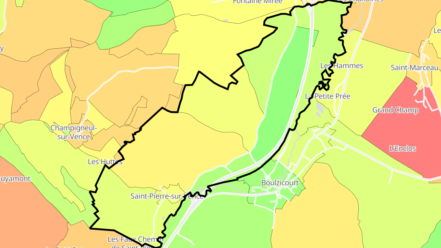 Carte des prix de l'immobilier Saint-Pierre-sur-Vence
