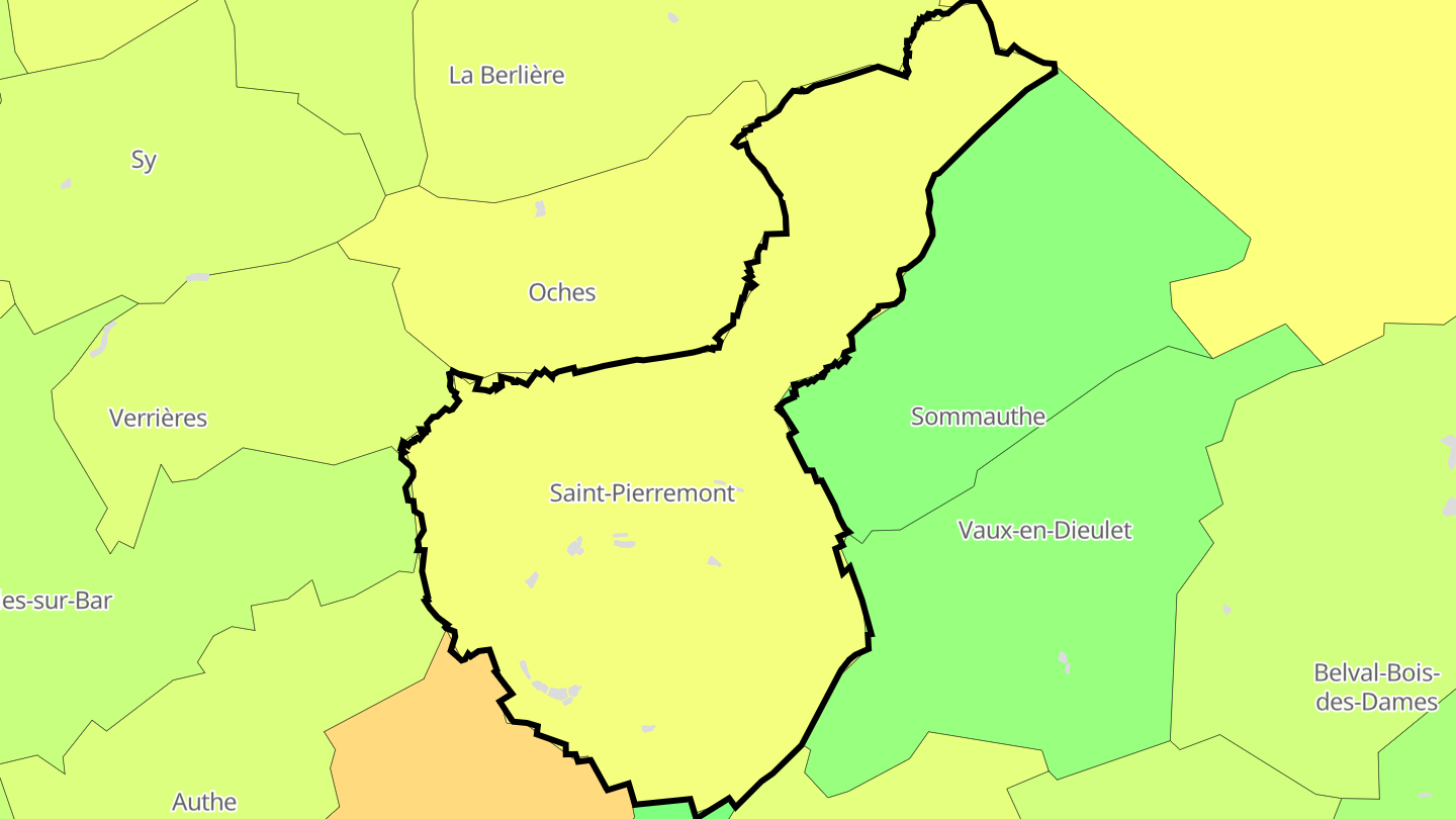 Carte des prix de l'immobilier Saint-Pierremont