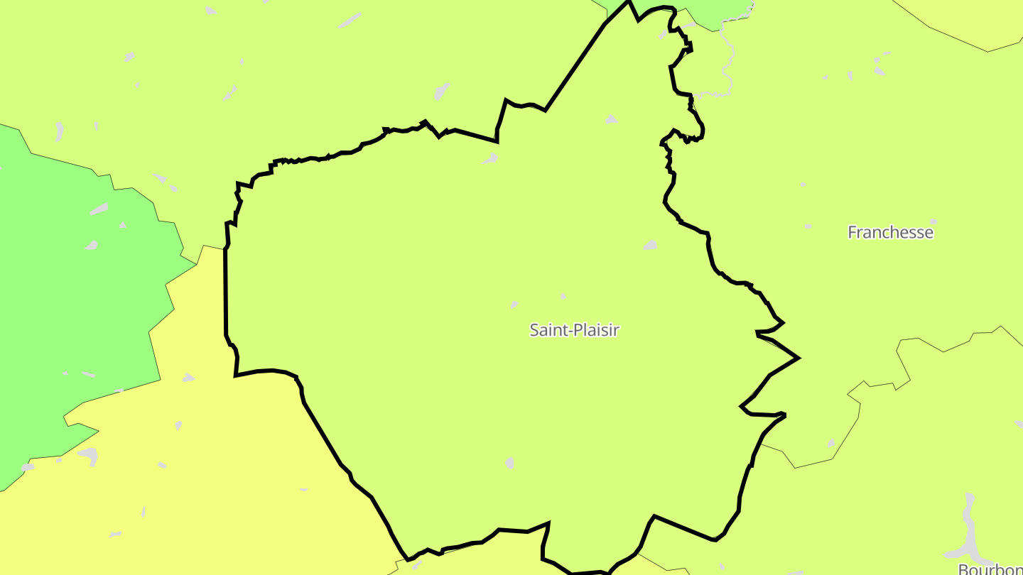 Carte des prix de l'immobilier Saint-Plaisir