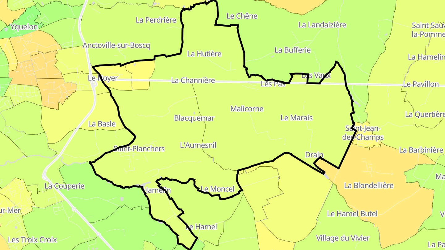 Carte des prix de l'immobilier Saint-Planchers