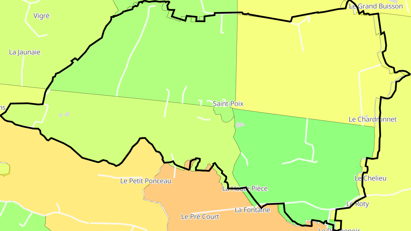 Carte des prix de l'immobilier Saint-Poix