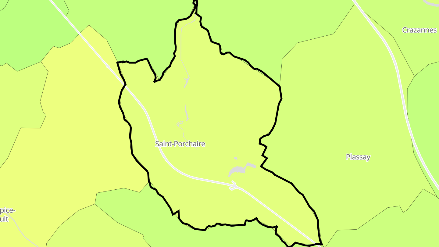 Carte des prix de l'immobilier Saint-Porchaire