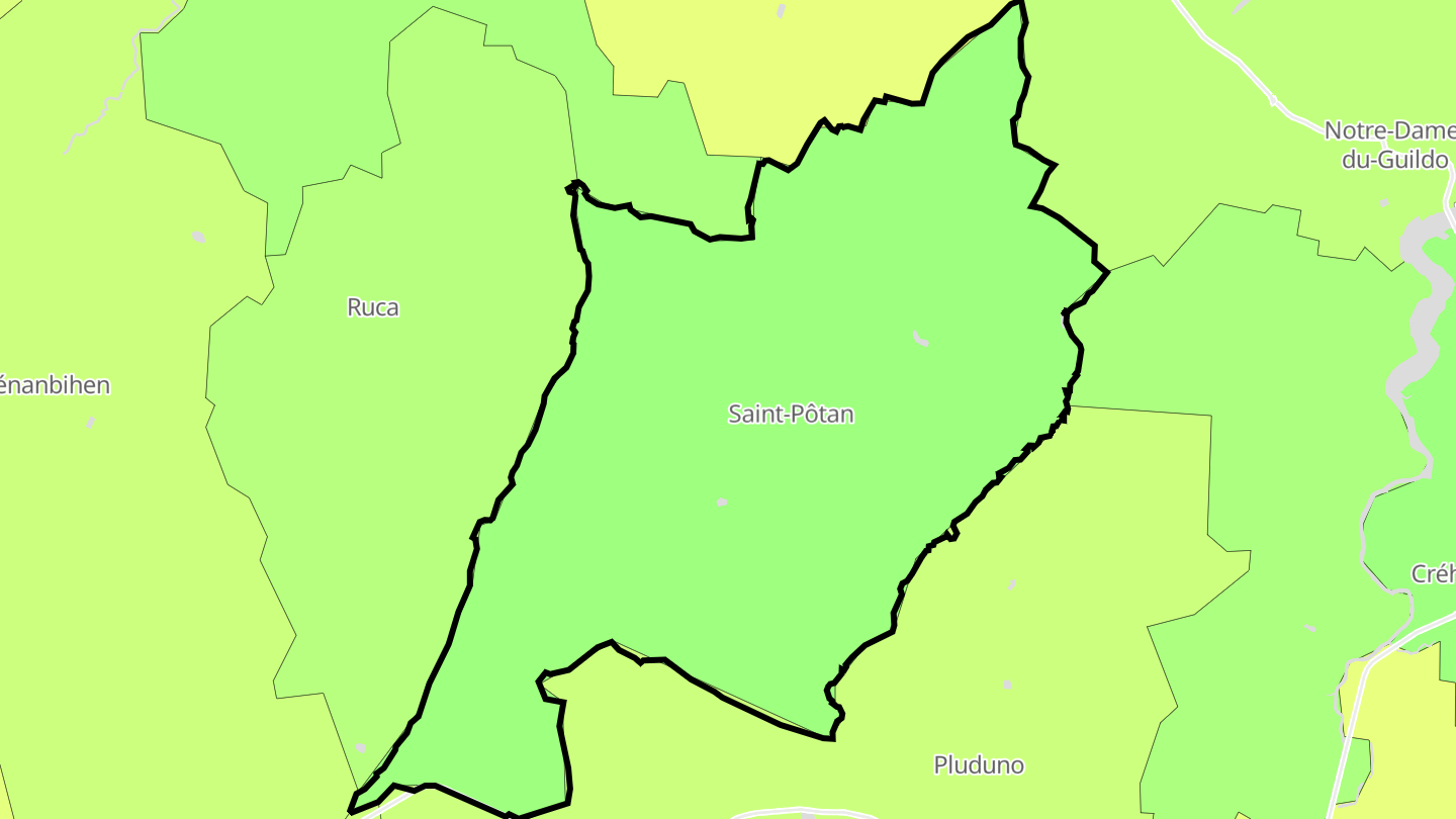 Carte des prix de l'immobilier Saint-Pôtan