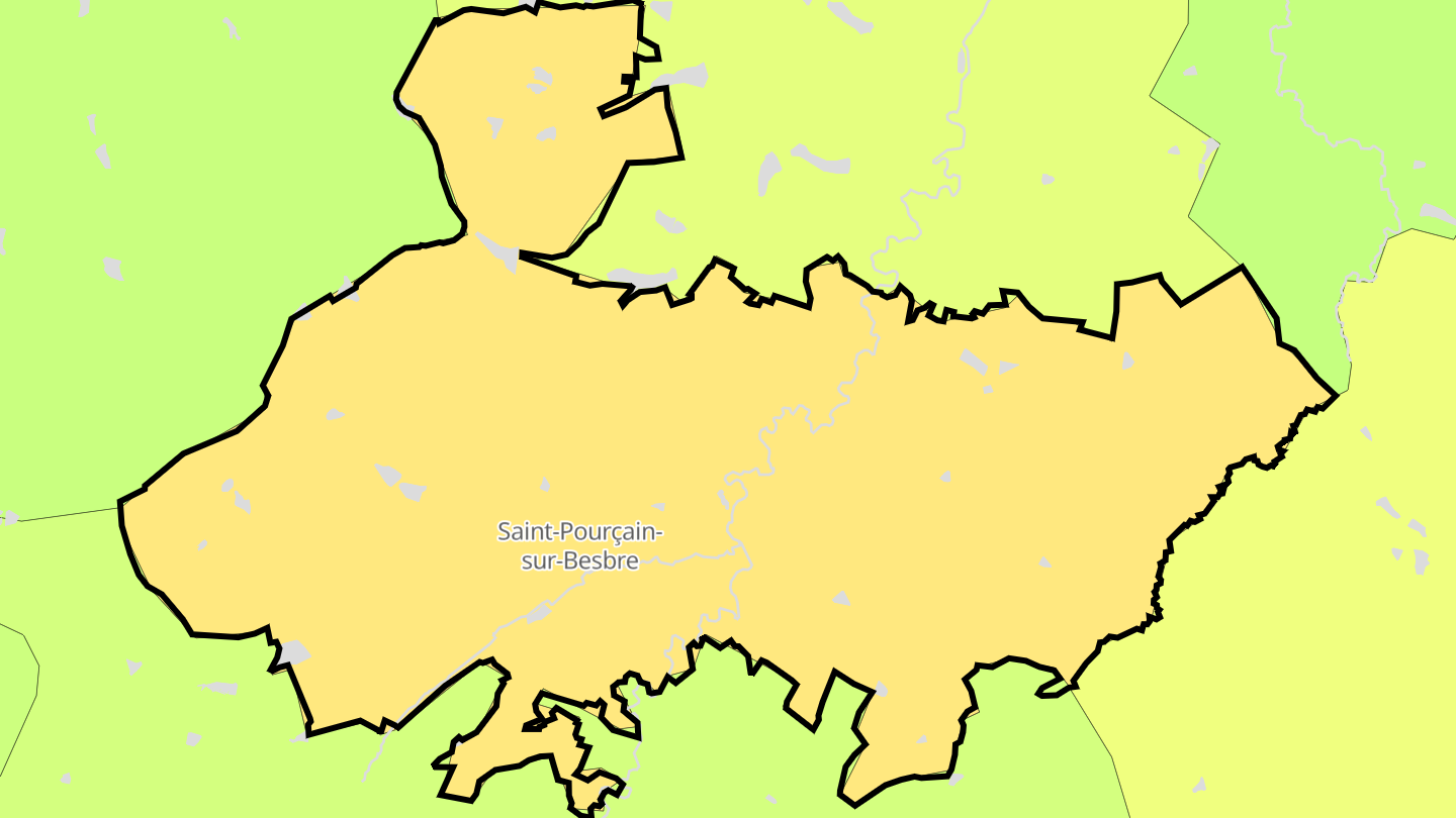 Carte des prix de l'immobilier Saint-Pourçain-sur-Besbre