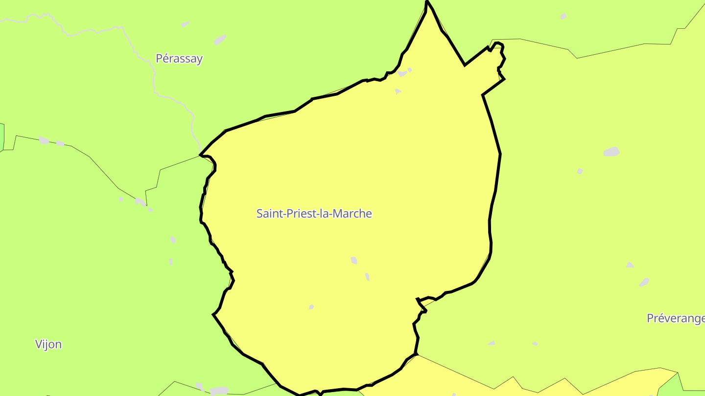 Carte des prix de l'immobilier Saint-Priest-la-Marche