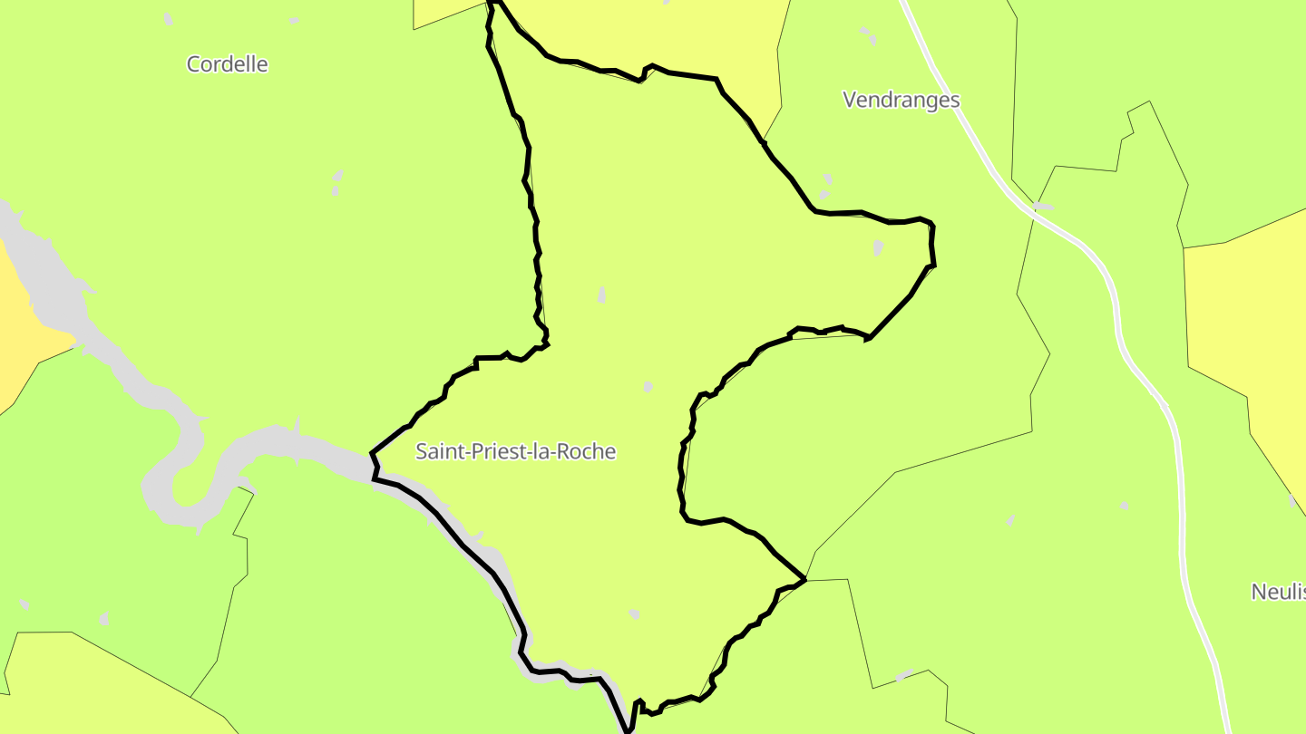 Carte des prix de l'immobilier Saint-Priest-la-Roche